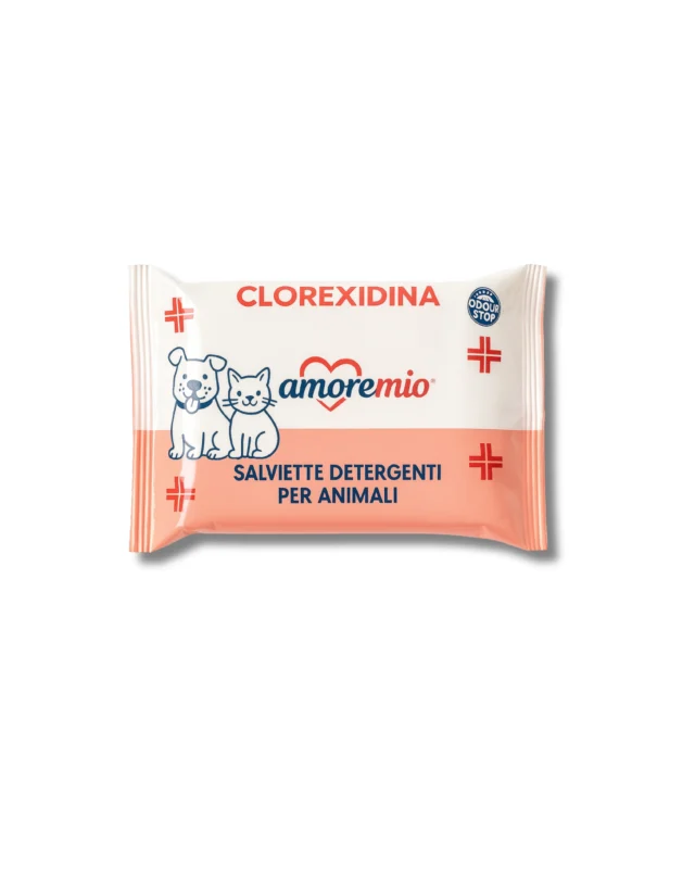 Lingettes Nettoyantes Amoremio – Talc & Clorexidina – Image 2