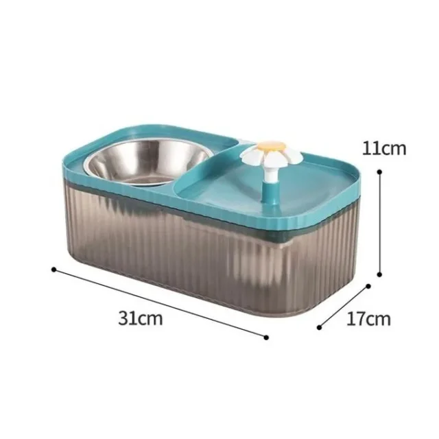 🐾 Fontaine à Fleurs 2-en-1 – Gamelle & Abreuvoir Automatique – Image 5