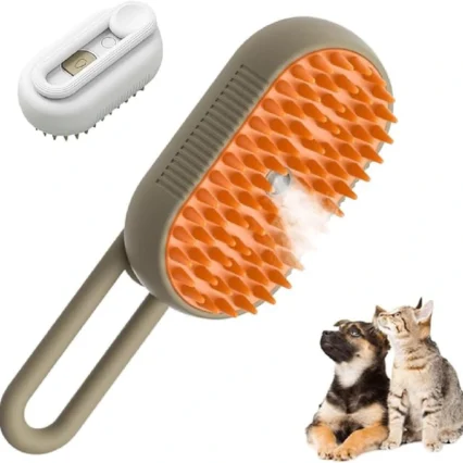 Brosse Vapeur Anti-Poil pour Chats & Chiens – Cloud Care Brush Rechargeable