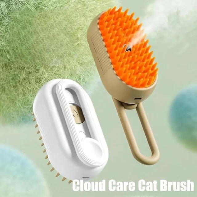 Brosse Vapeur Anti-Poil pour Chats & Chiens – Cloud Care Brush Rechargeable – Image 2