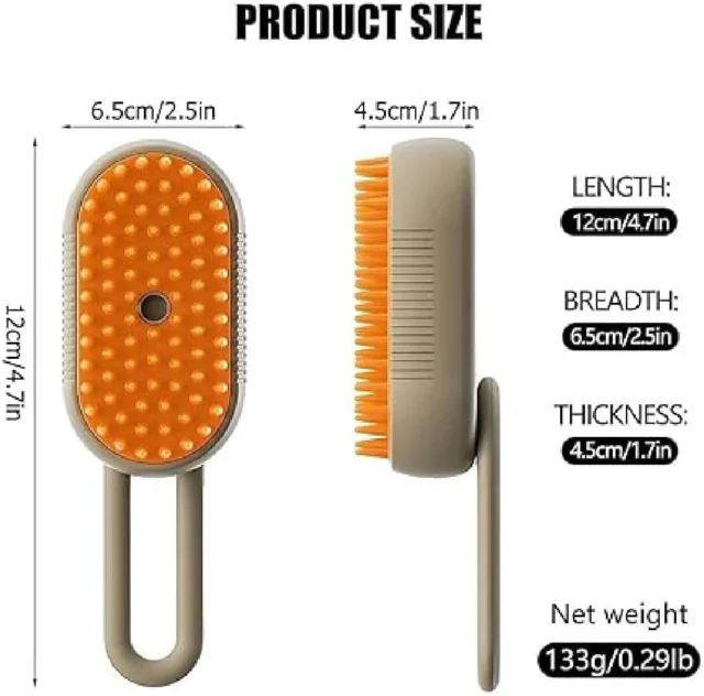 Brosse Vapeur Anti-Poil pour Chats & Chiens – Cloud Care Brush Rechargeable – Image 6