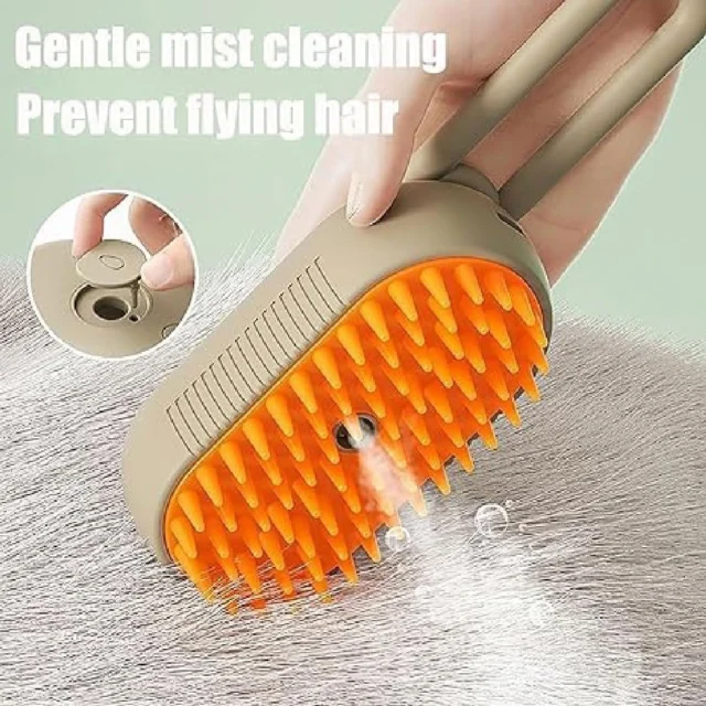 Brosse Vapeur Anti-Poil pour Chats & Chiens – Cloud Care Brush Rechargeable – Image 3