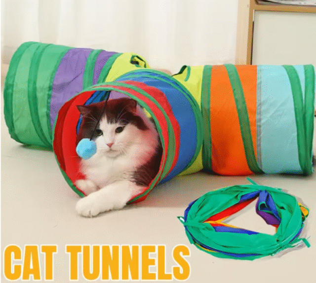 🐾 Tunnel de Jeu Pliable pour Chats – 3 Voies – Image 3