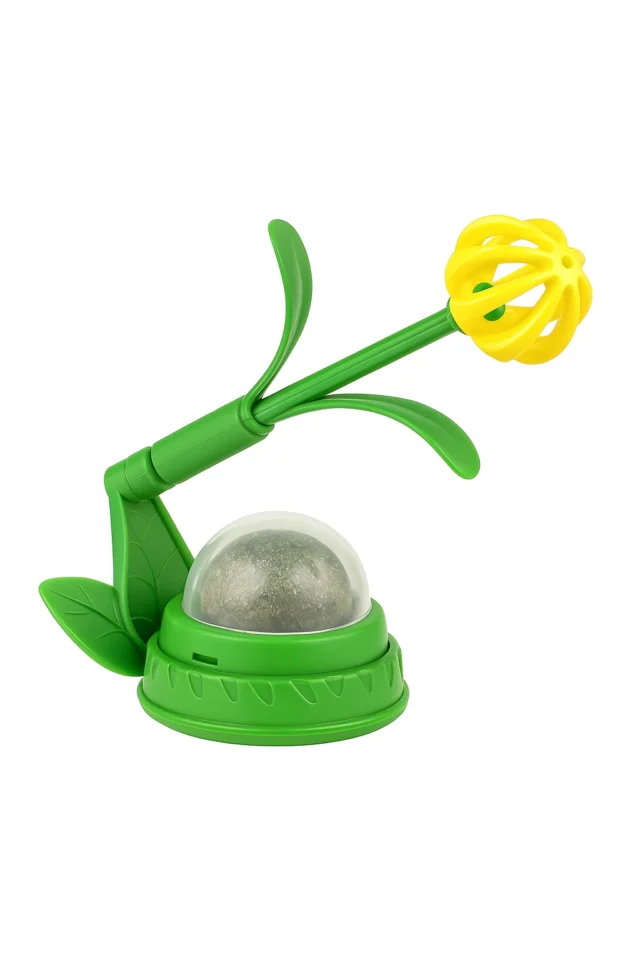 Jouet Herbe à Chat – Fleur Interactive avec Catnip – Stimulation, Hygiène Dentaire & Anti-Stress